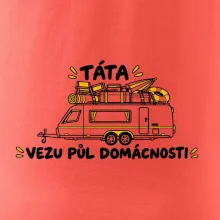 Táta vezu půl domácnosti rodinný karavan