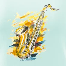 Saxofon malovaný