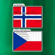 Norská a česká vlajka