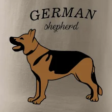 Německý ovčák - hnědý s nápisem