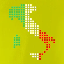 Itálie obrys vlajka