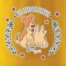 Kočka a pes best friends