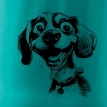 Černobílá karikatura bígl