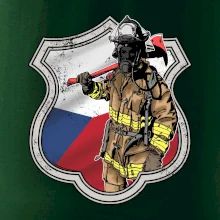 Hasič erb - Česká vlajka