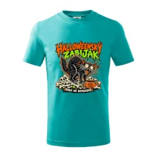 Halloweenský černý kocour čeká na podrbání