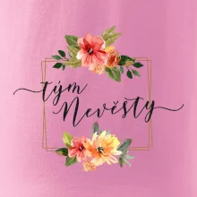 Tým nevěsty čtverec oranžový