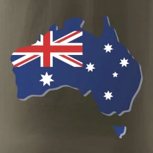 Austrálie - vlajka mapa