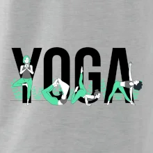 Yoga nápis barevný