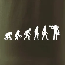 Evoluce dřevorubec - pila a kmen