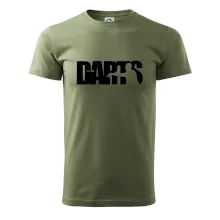 Darts - nápis se šipkařem