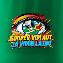 Badminton soupeř vidí aut já lajnu