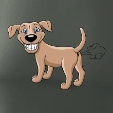 Prdící pes kreslený (Hana-creative)