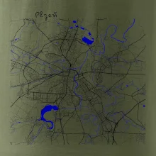 Plzeň mapa s vodními toky