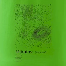 Mikulov - vrstevnice v obdélníku