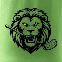 Floorball - Lev s hokejkou v tlamě