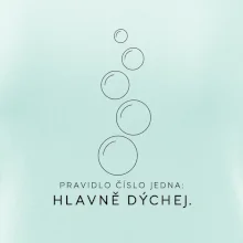 Hlavně dýchej pět stoupajících potápěčských bublin