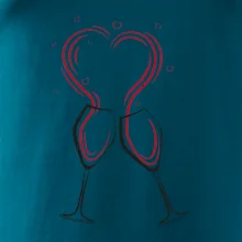 Víno je láska - srdíčka