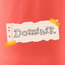 Papírek se jmenovkou - vlastní jméno