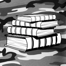 Knihy černobílé na sobě