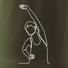 Protahující se žena jedním tahem