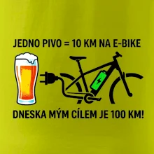 Jedno pivo = 10 km na E-bike. Dneska mým cílem je 100 km!