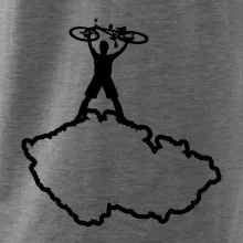 Mapa ČR - cyklista na prsou