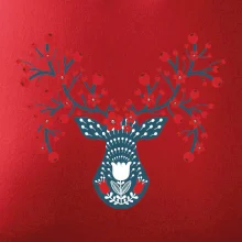 Folklor - jelen s červenými plody