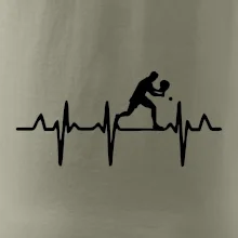 EKG stolní tenista stojící