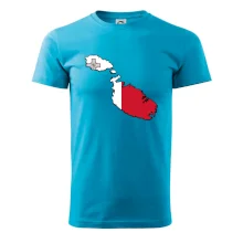 Mapa Malta s vlajkou