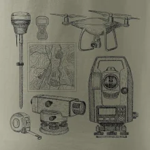 Geodet teodolit dron