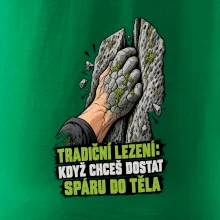 Tradiční lezení se spárou v těle