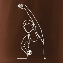 Protahující se žena jedním tahem