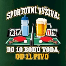 Sportovní výživa -  do 10 bodů voda, od 11 pivo