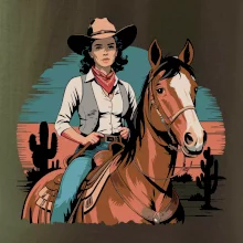 Cowgirl vintage na koni