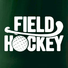 Field hockey míček a nápis