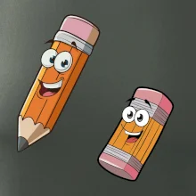 Tužka  a guma kreslená