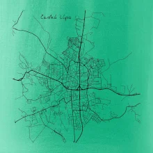Česká Lípa - Mapa černobílá