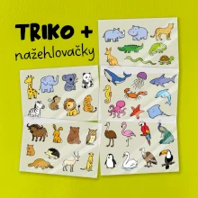 Tričko + 42 nažehlovacích zvířátek