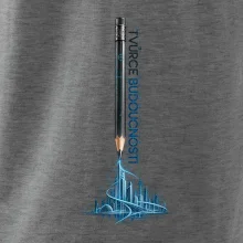 Tvůrce budoucnosti tužka kreslí futuristické město