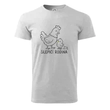 Slepičí rodina s kuřátkem