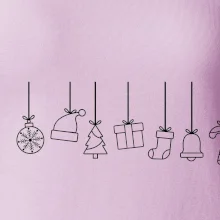 Rodinná vánoční trička  - Vánoční ozdoby na provázku