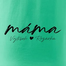 Triko máma psací se jmény dětí