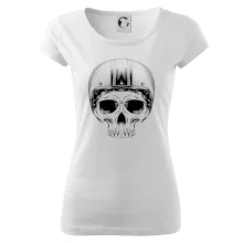 Motorkář lebka s kulatou hlavou