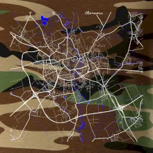 Olomouc - Mapa s vodními toky