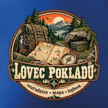 Lovec pokladů vintage horský odznak