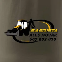 Bagrista v kruhu - vlastní nápis