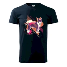 Pes abstrakce fialový