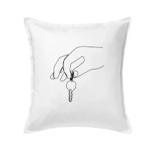 Klíče a ruka jedním tahem