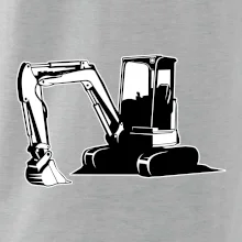 Bagr bez nápisu černobílý