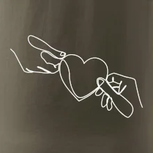 Dvě ruce a srdce jedním tahem